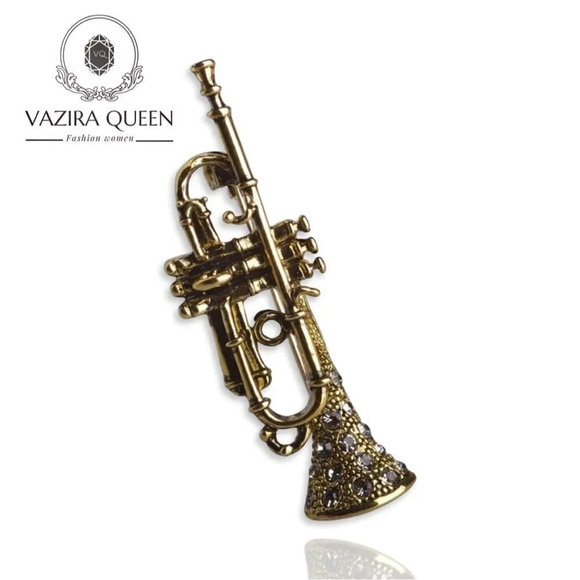 Vazira Queen Jewelry - VQ Trumpet Brooch